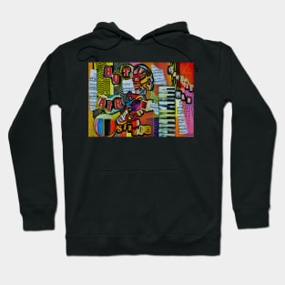 Expresstionist Cubist Trumpet Miracle Man 898 Hoodie